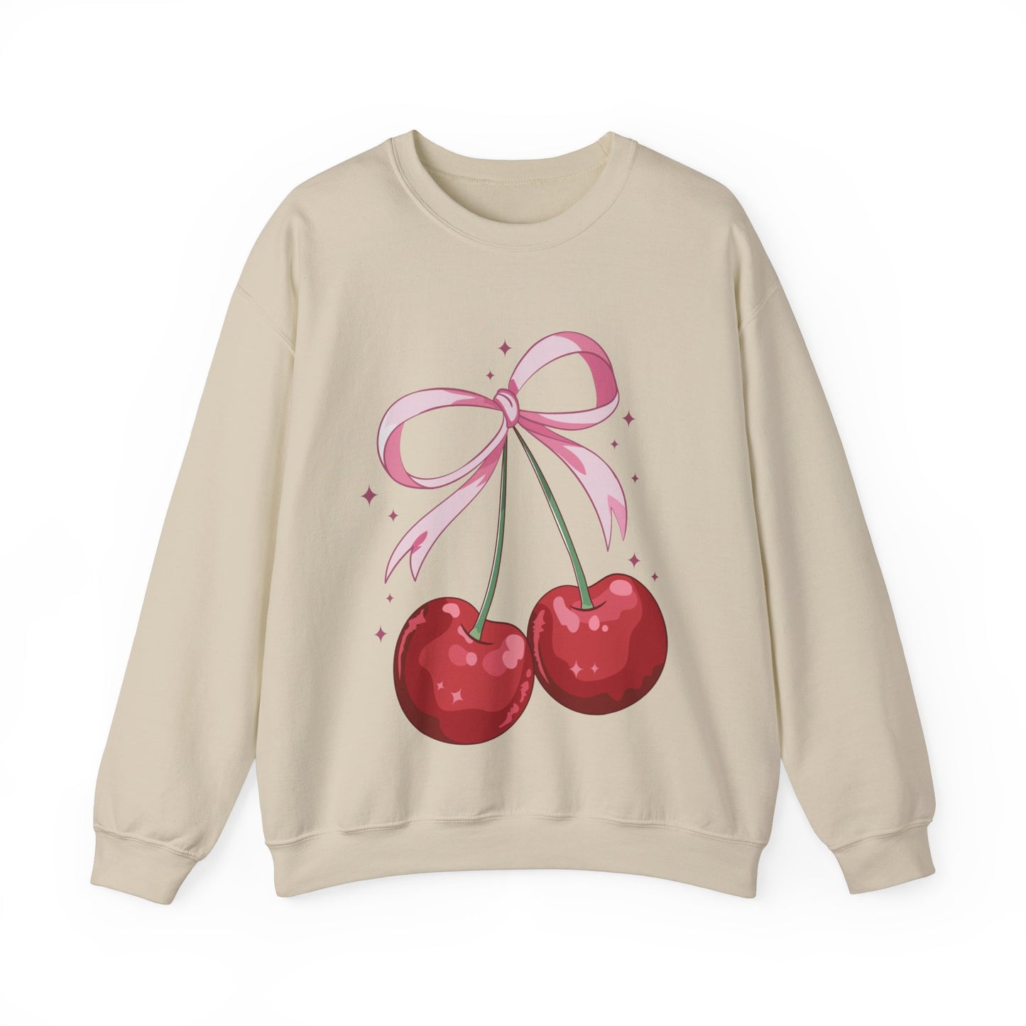 Cute Cherry Bow Unisex Heavy Blend™ Crewneck Sweatshirt