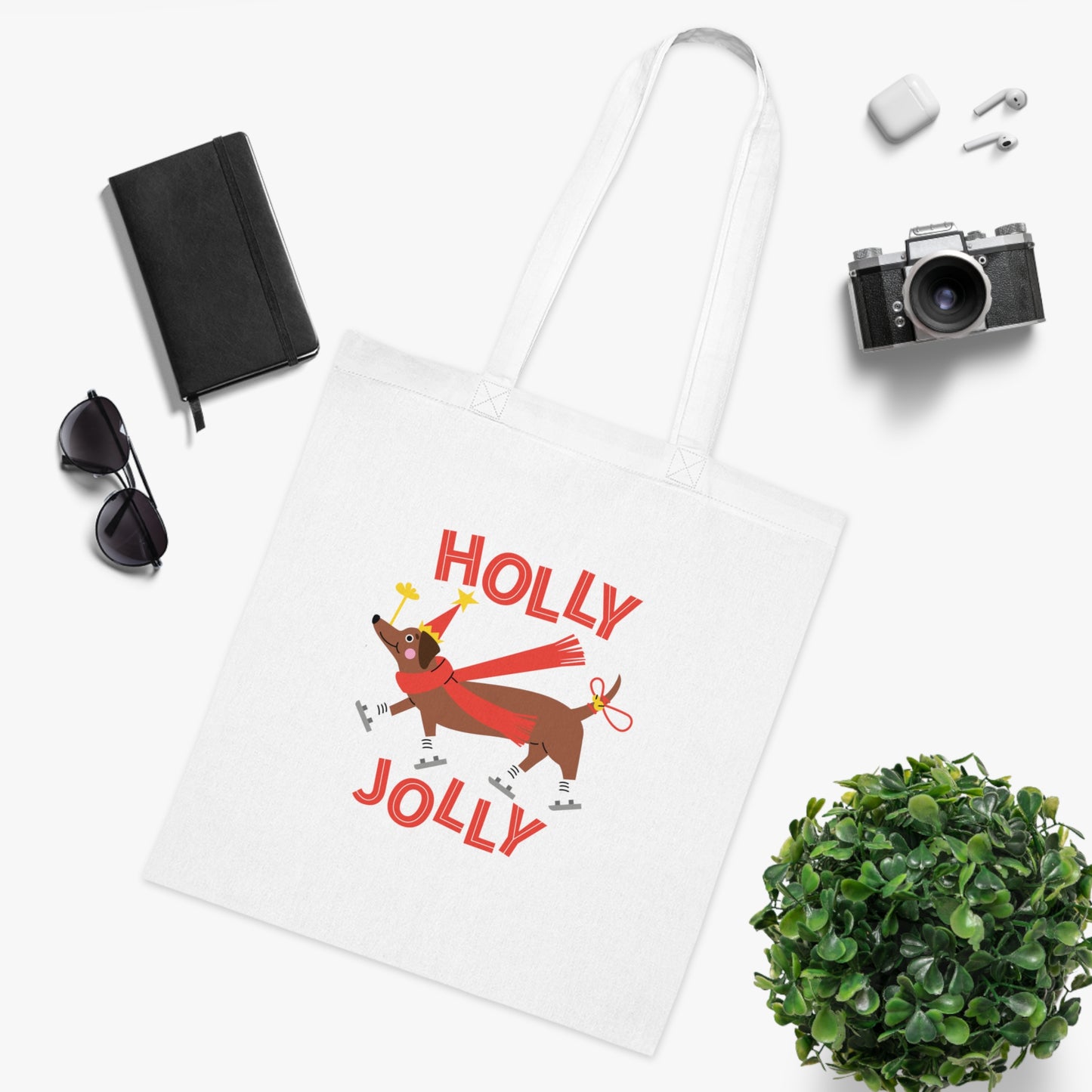 Holly Jolly Cotton Tote