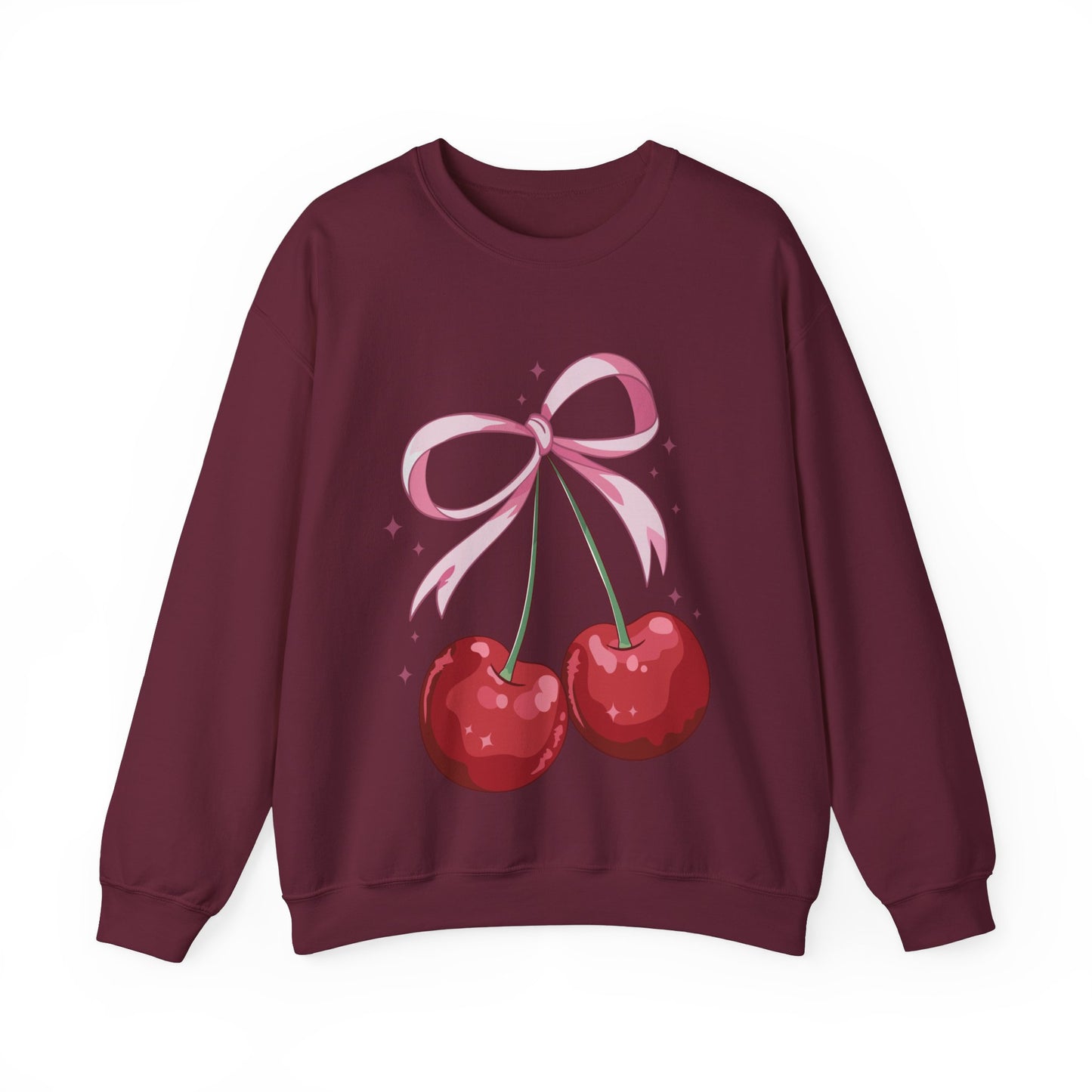 Cute Cherry Bow Unisex Heavy Blend™ Crewneck Sweatshirt