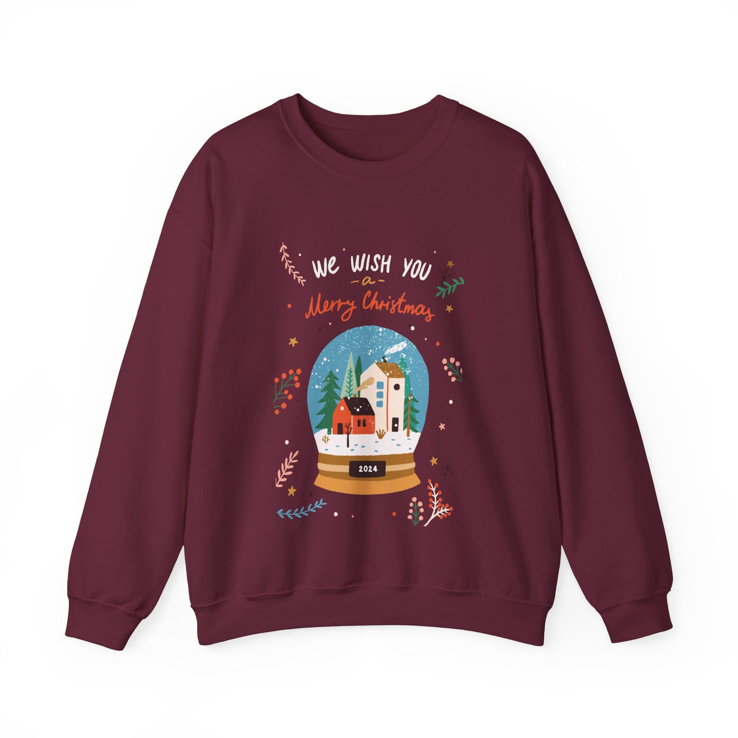 Merry Christmas Snow globe Unisex Heavy Blend™ Crewneck Sweatshirt