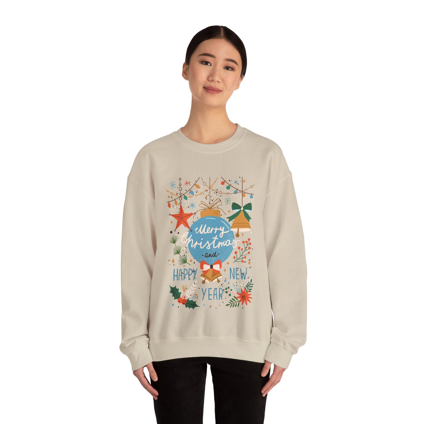 Merry Christmas & happy new year  Unisex Heavy Blend™ Crewneck Sweatshirt