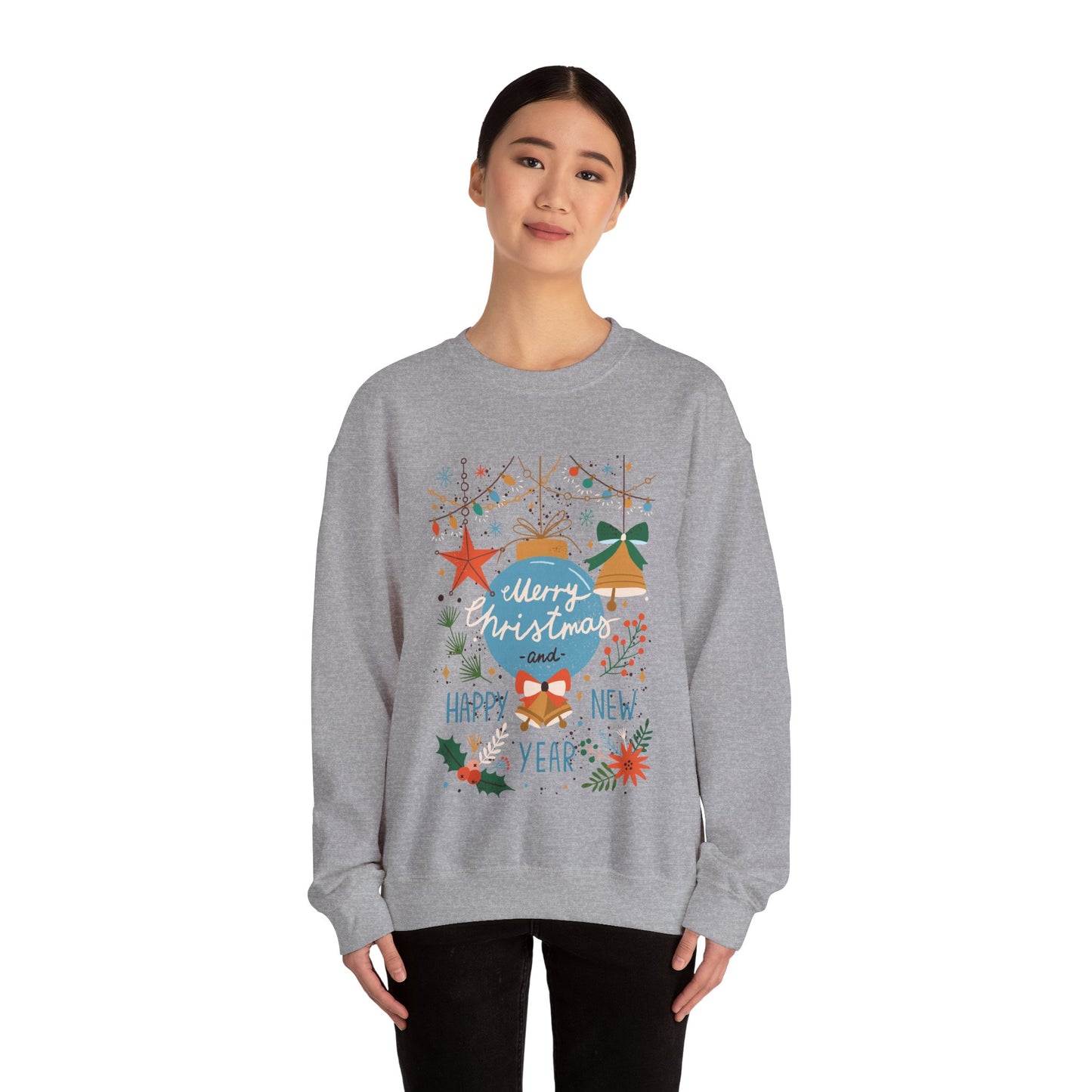 Merry Christmas & happy new year  Unisex Heavy Blend™ Crewneck Sweatshirt