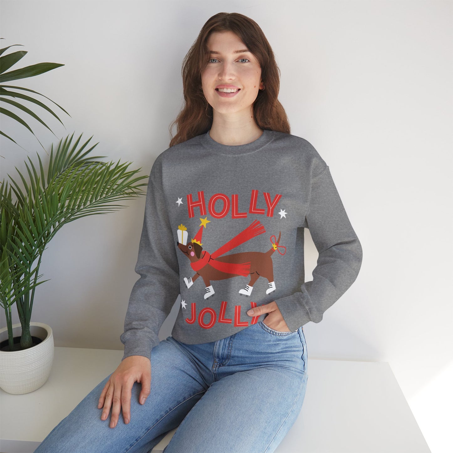 Holly Jolly Unisex Heavy Blend™ Crewneck Sweatshirt
