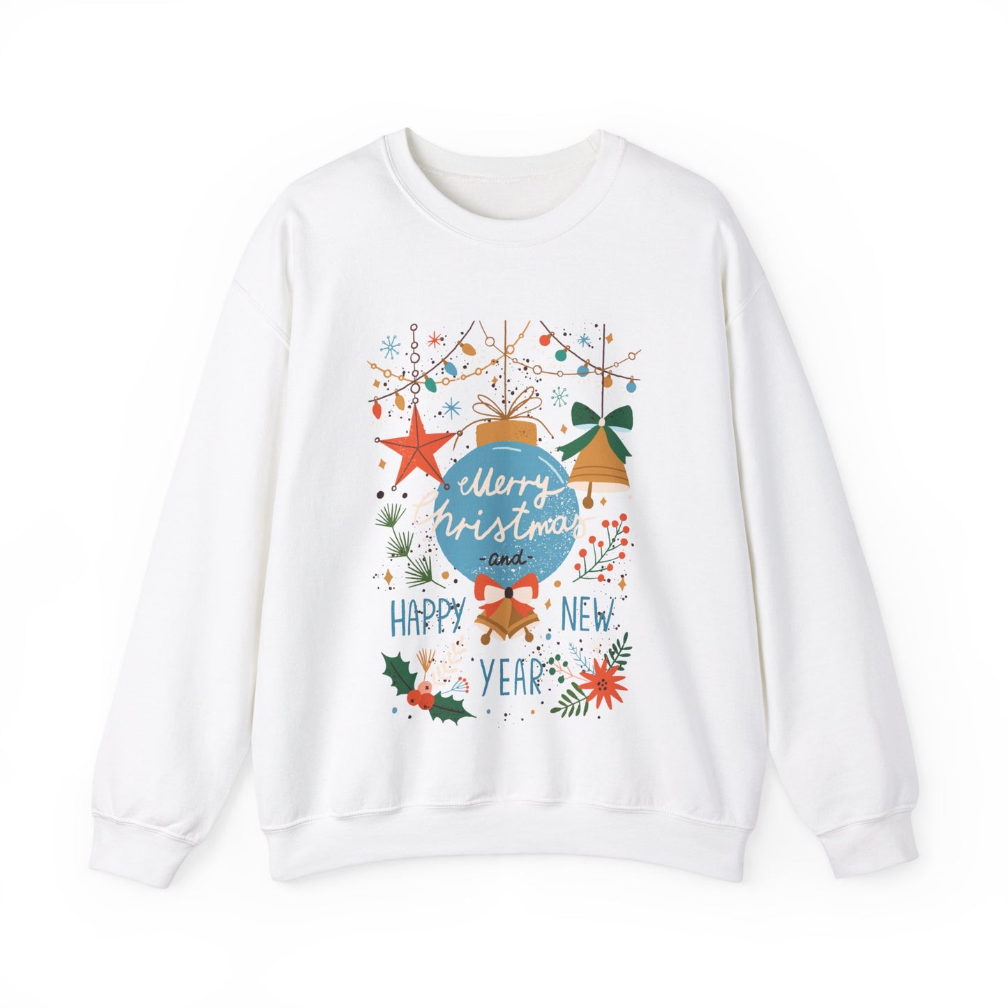 Merry Christmas & happy new year  Unisex Heavy Blend™ Crewneck Sweatshirt