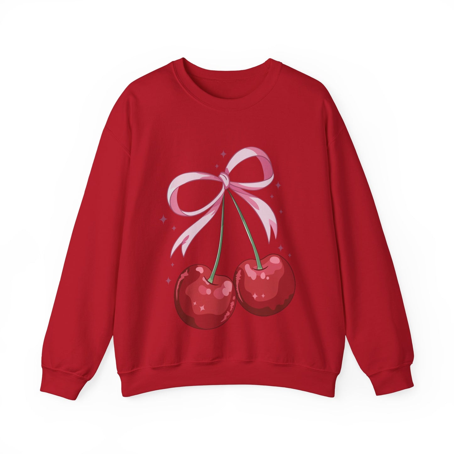 Cute Cherry Bow Unisex Heavy Blend™ Crewneck Sweatshirt