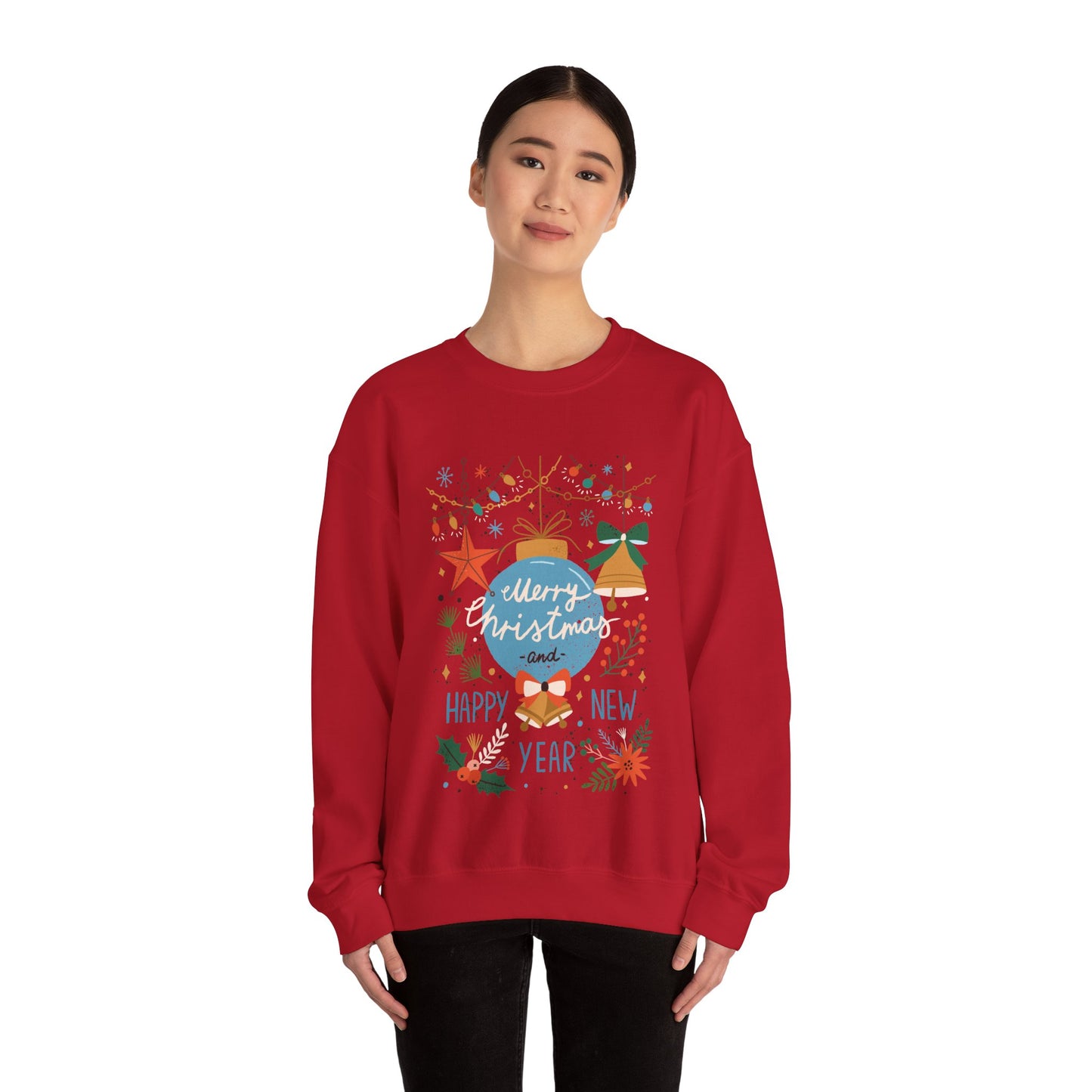 Merry Christmas & happy new year  Unisex Heavy Blend™ Crewneck Sweatshirt