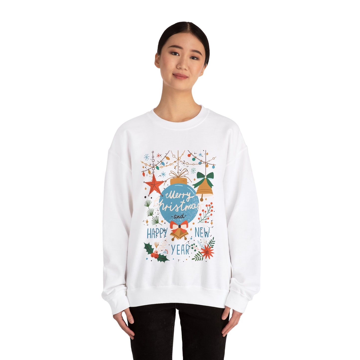 Merry Christmas & happy new year  Unisex Heavy Blend™ Crewneck Sweatshirt
