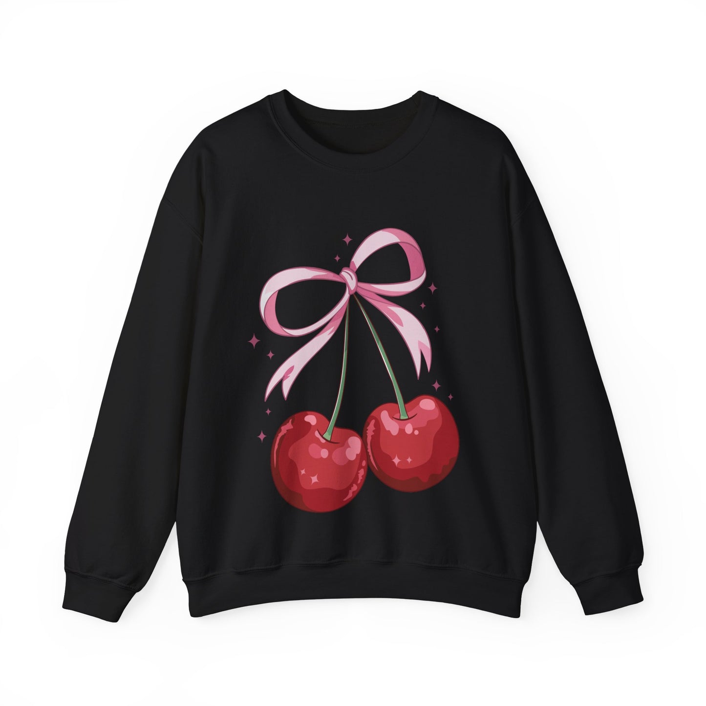 Cute Cherry Bow Unisex Heavy Blend™ Crewneck Sweatshirt