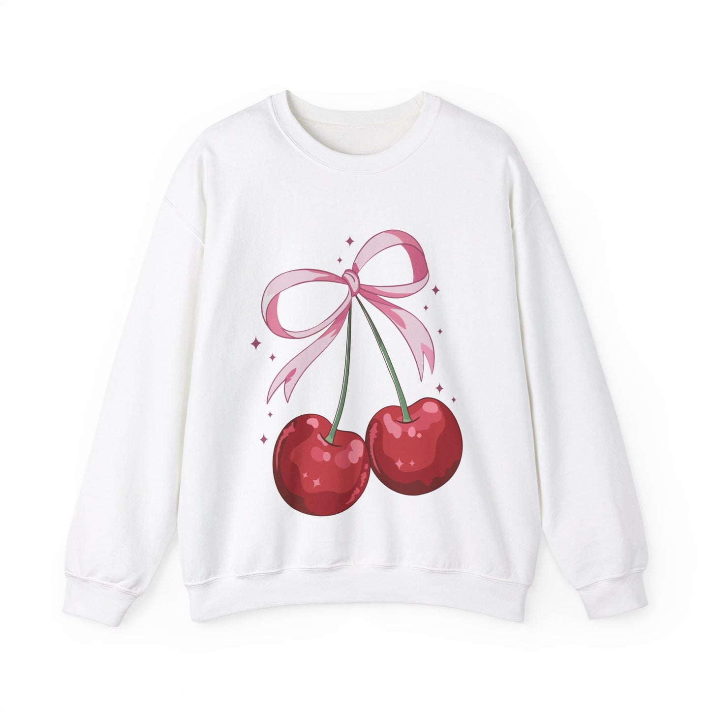 Cute Cherry Bow Unisex Heavy Blend™ Crewneck Sweatshirt