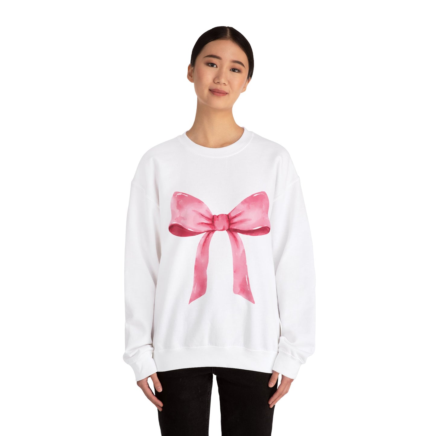 Big pink Bow Unisex Heavy Blend™ Crewneck Sweatshirt