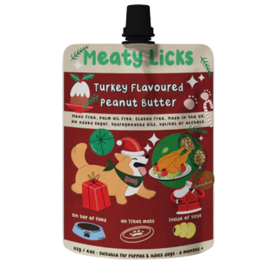 Meaty Licks Turkey Christmas peanut butter 113g