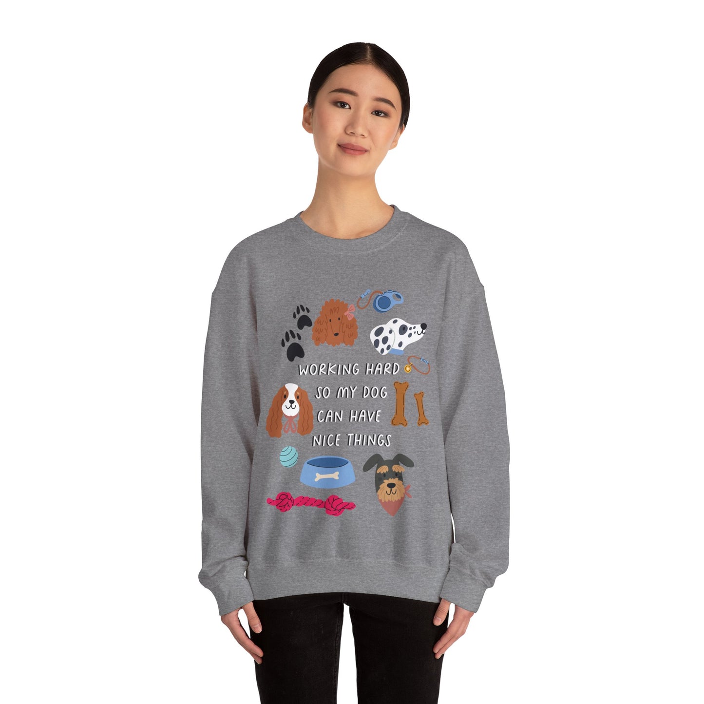 Working hard so my dog can have nice things Unisex Heavy Blend™ Crewneck Sweatshirt