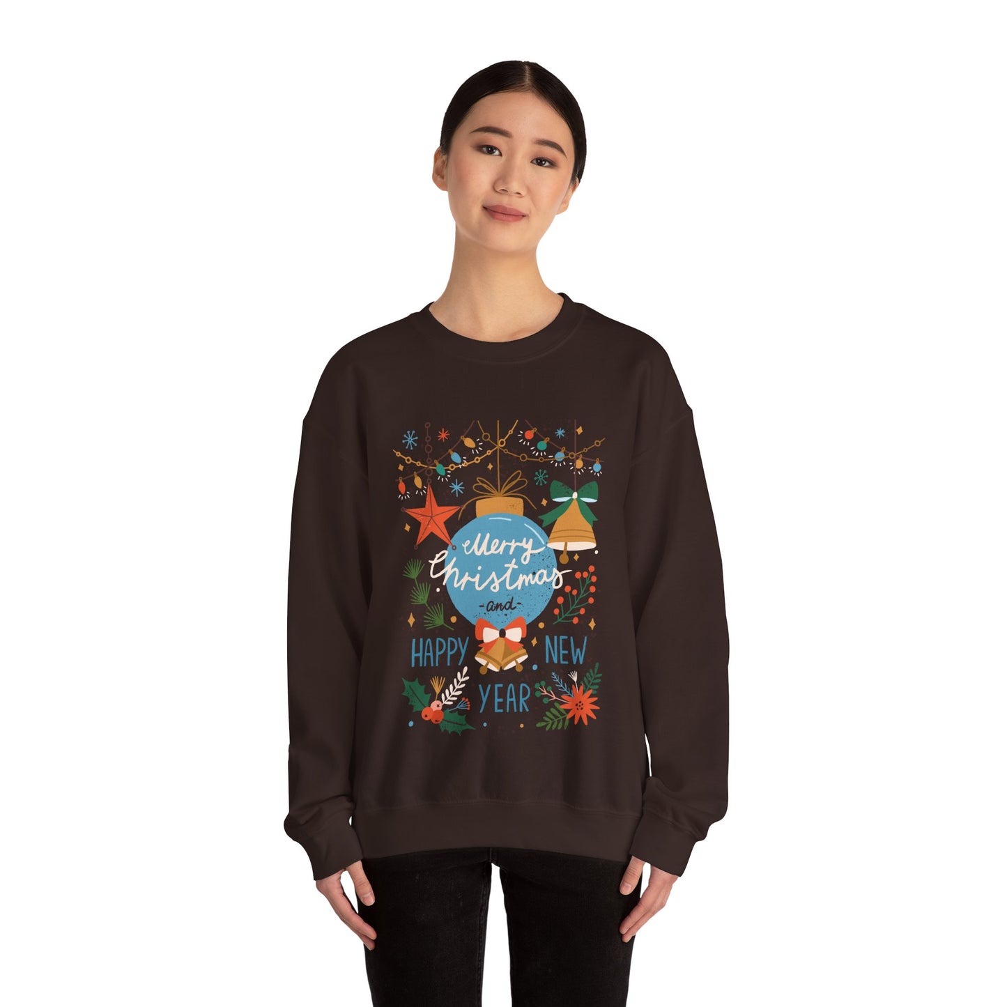 Merry Christmas & happy new year  Unisex Heavy Blend™ Crewneck Sweatshirt