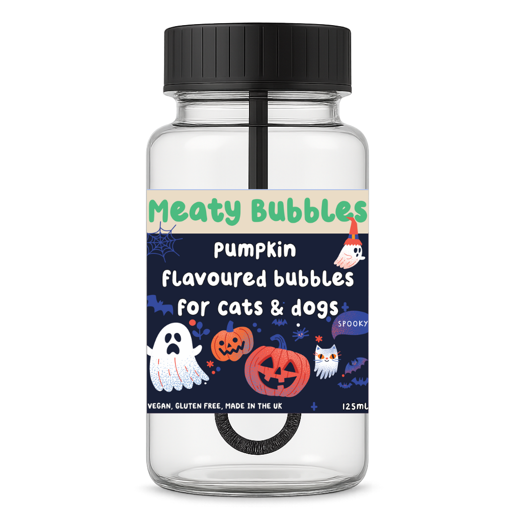 Meaty Bubbles Halloween bubbles pumpkin flavour 125ml