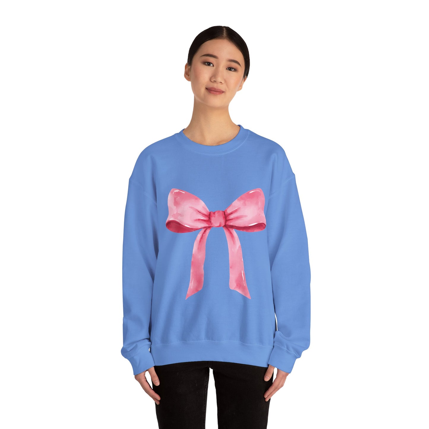 Big pink Bow Unisex Heavy Blend™ Crewneck Sweatshirt