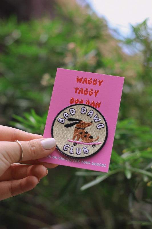 Bad dawg club iron on patch