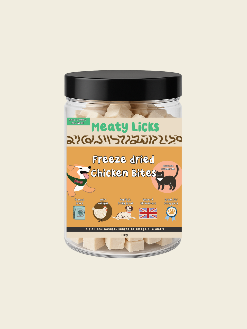 Freeze-Dried Chicken Bites (PRE-ORDER despatch beginning of August)