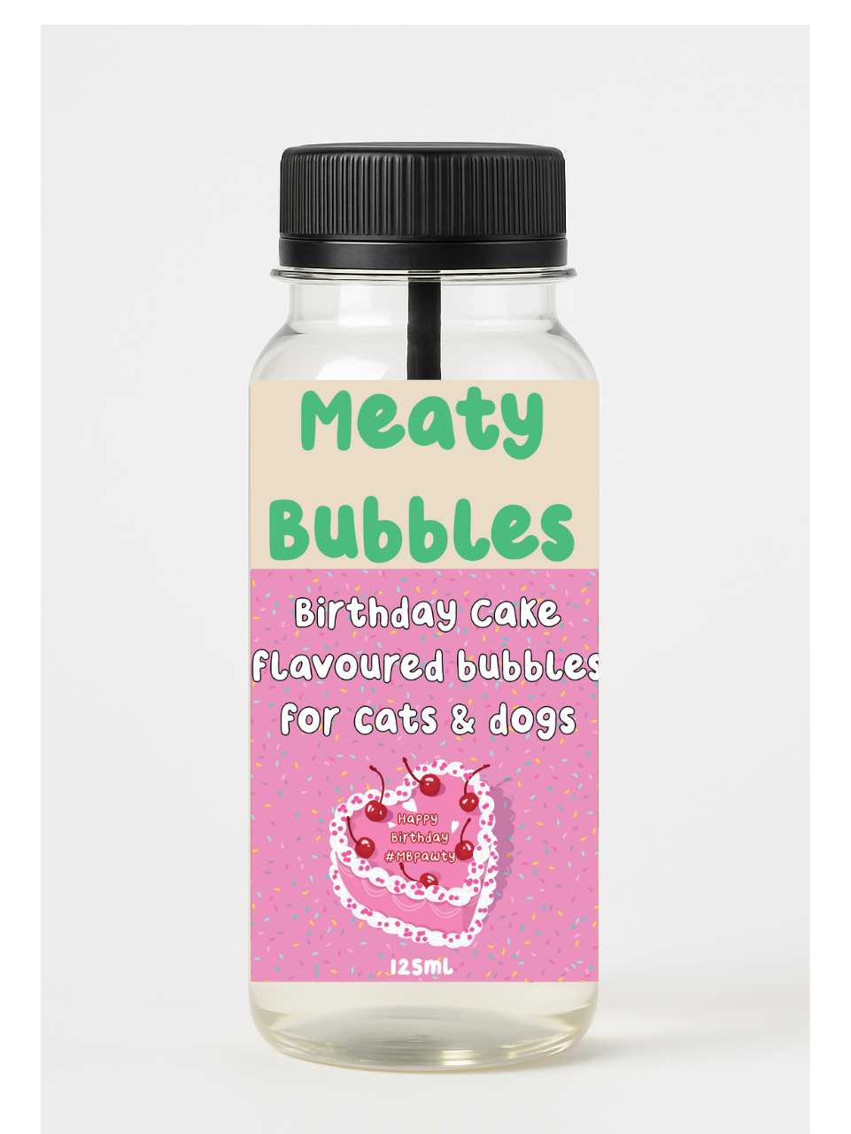 Meaty Bubbles Birthday Cake 125ml - preorder despatch beginning of September