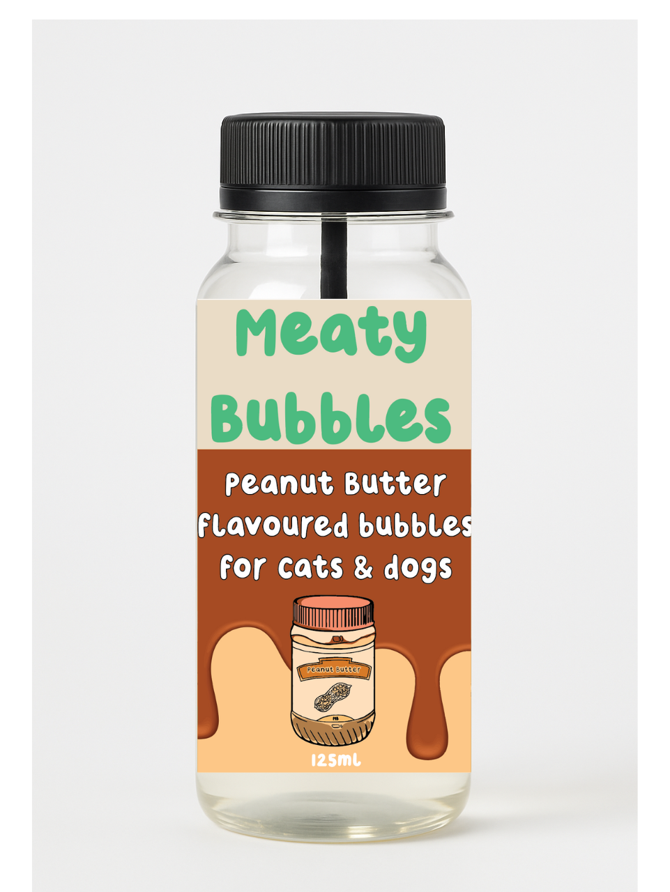 Meaty Bubbles Peanut Butter 125ml - preorder despatch beginning of September