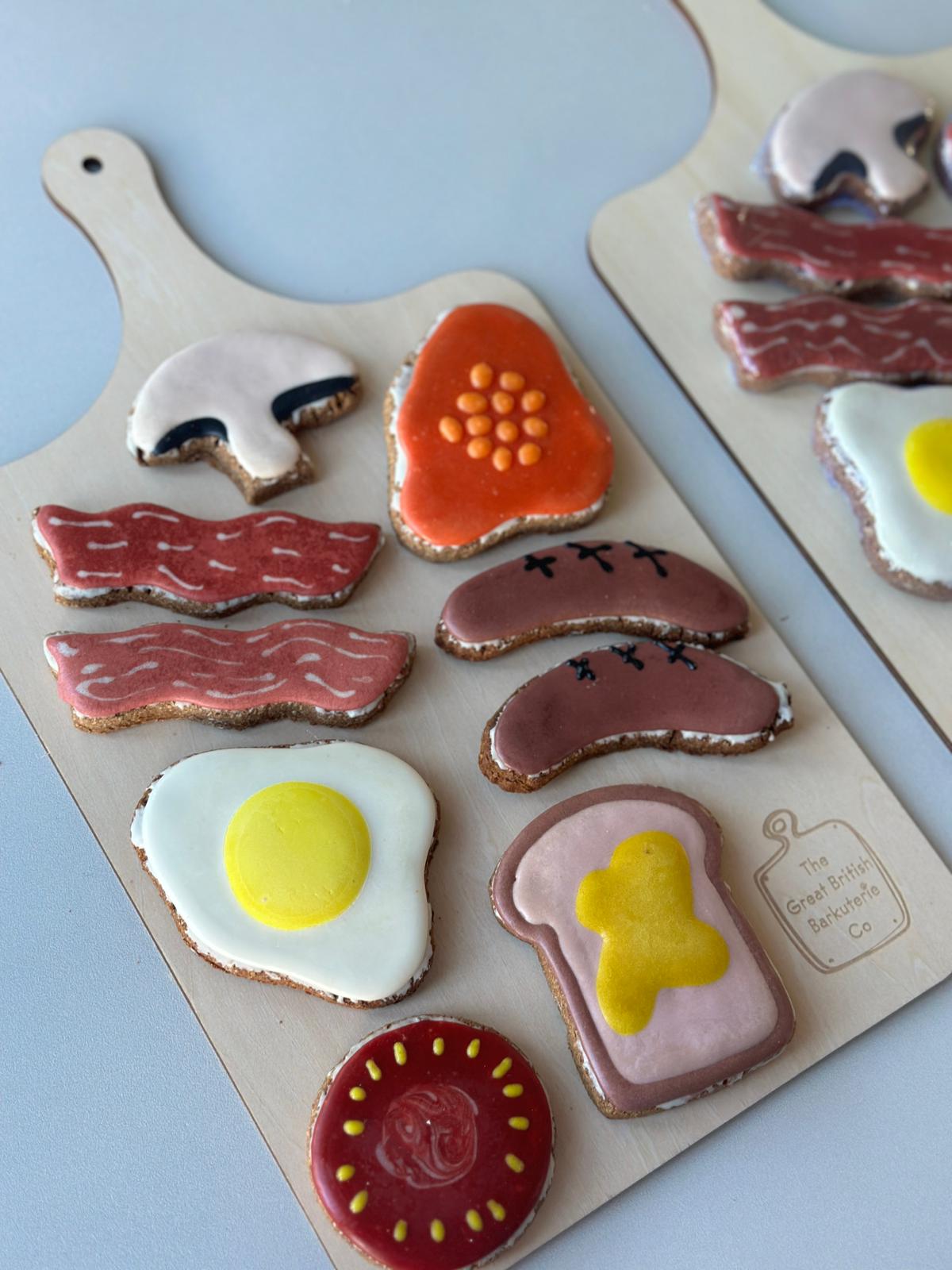 Fry up barkuterie dog biscuit board