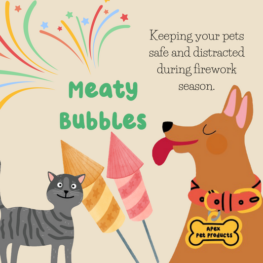 Meaty Bubbles: Your Pet's Firework Season Saviour