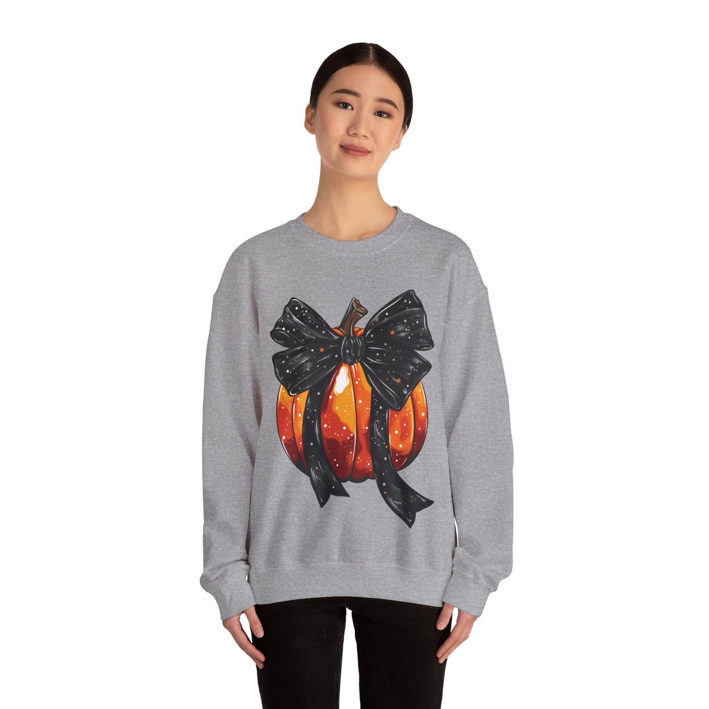 Bow Pumpkin Unisex Heavy Blend™ Crewneck Sweatshirt