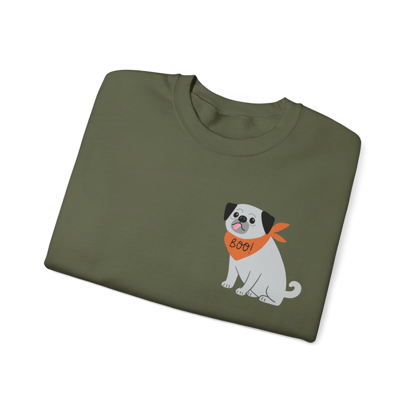 Boo Dog with bandana Unisex Heavy Blend™ Crewneck Sweatshirt