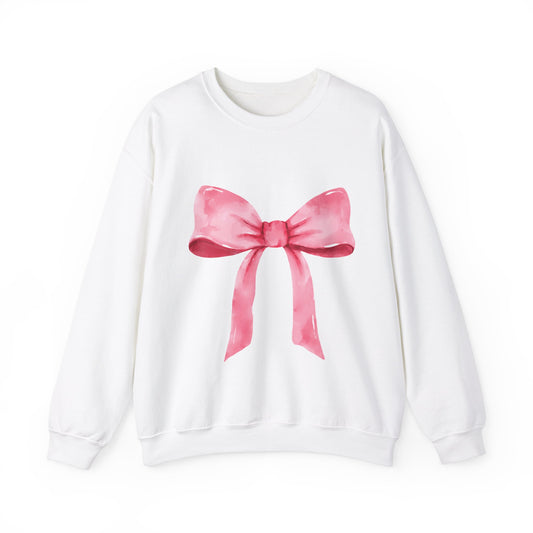 Big pink Bow Unisex Heavy Blend™ Crewneck Sweatshirt