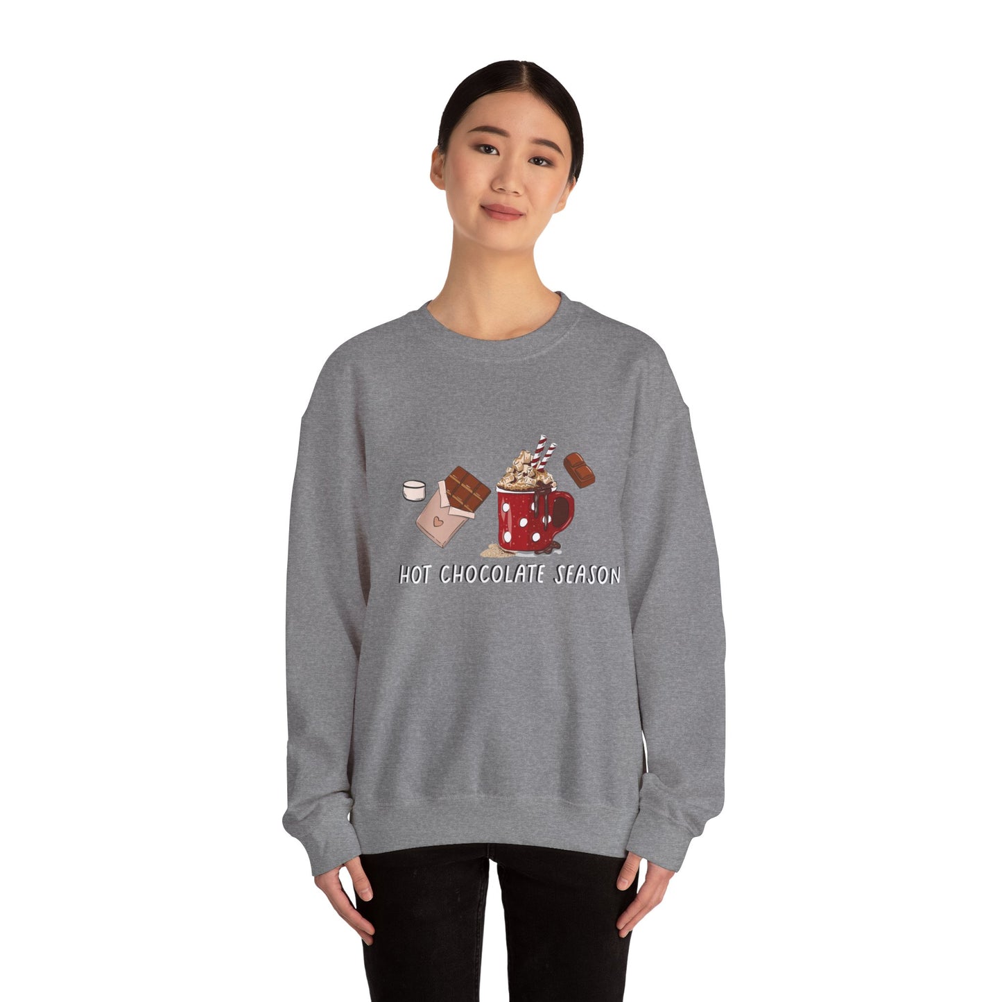 Hot Chocolate Season Unisex Heavy Blend™ Crewneck Sweatshirt