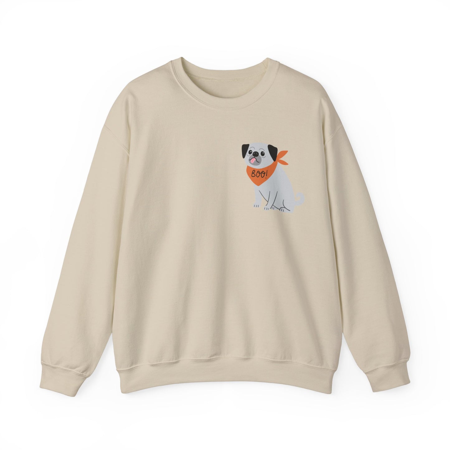 Boo Dog with bandana Unisex Heavy Blend™ Crewneck Sweatshirt