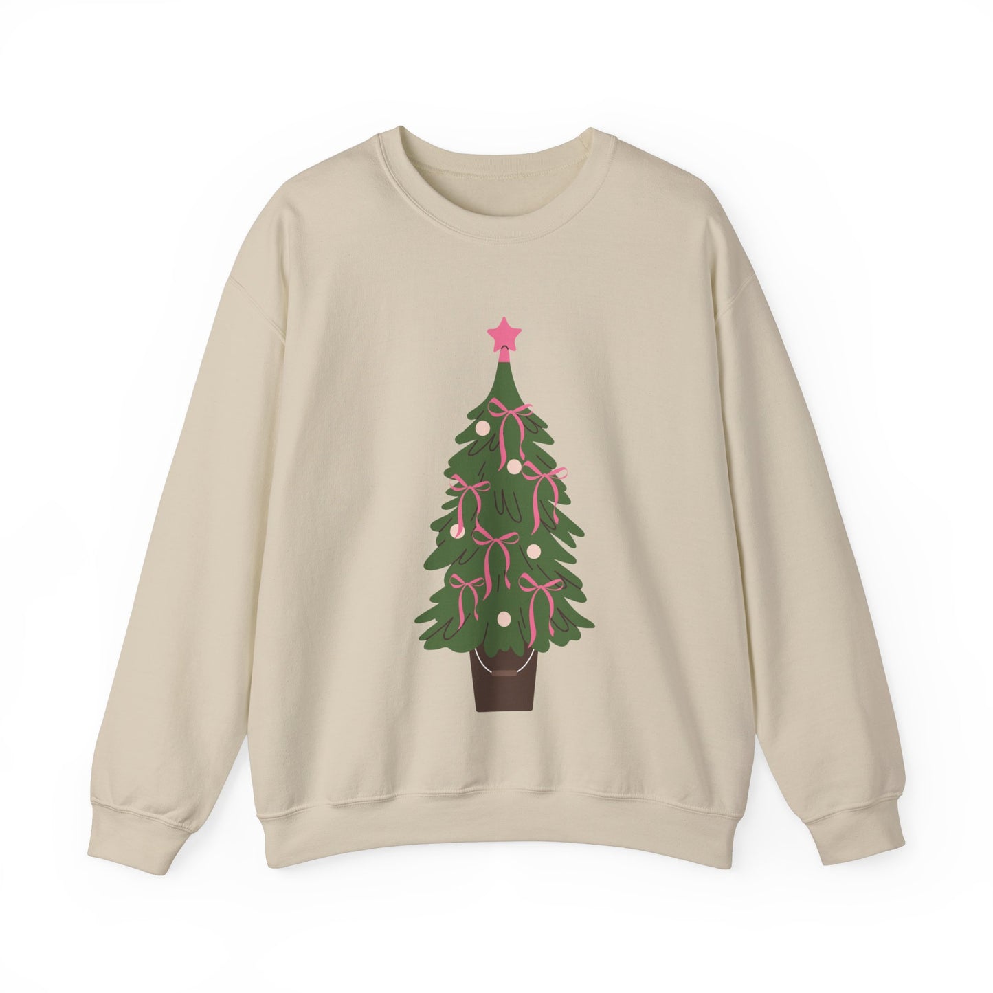 Bow Christmas Tree Unisex Heavy Blend™ Crewneck Sweatshirt