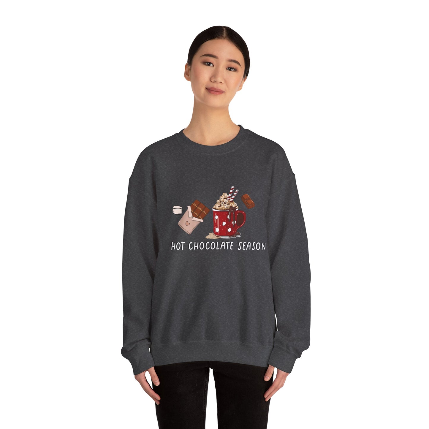 Hot Chocolate Season Unisex Heavy Blend™ Crewneck Sweatshirt