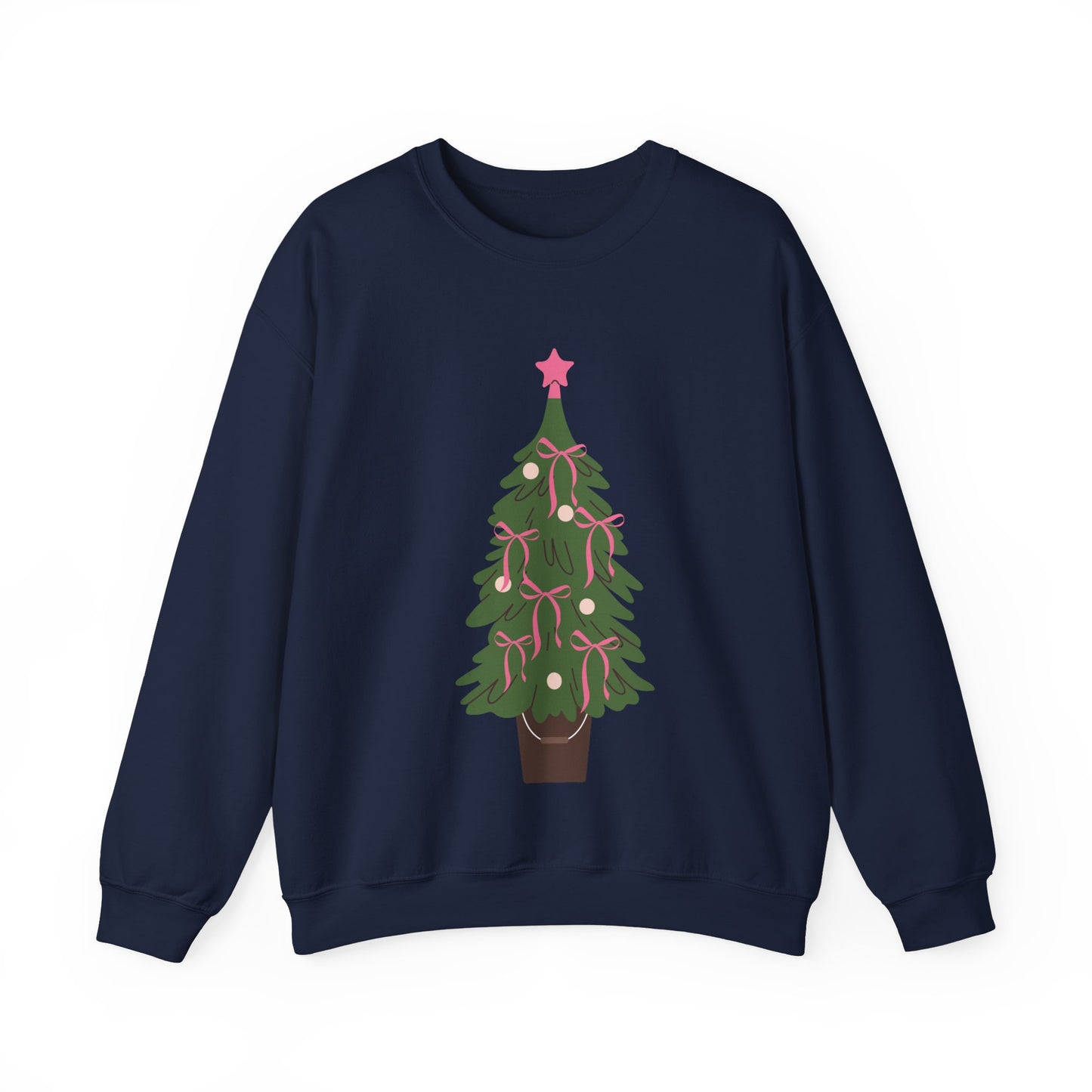 Bow Christmas Tree Unisex Heavy Blend™ Crewneck Sweatshirt