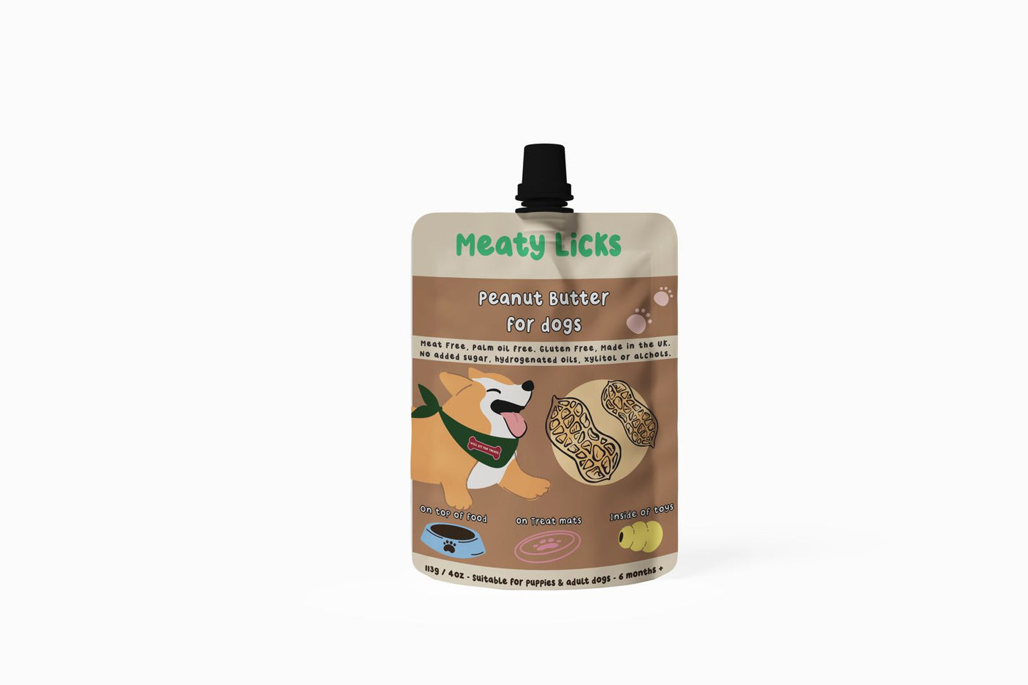 Meaty Licks peanut butter 113g (PRE ORDER DESPATCH 18th OCT)