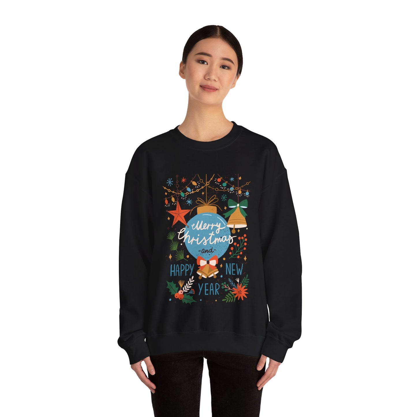 Merry Christmas & happy new year  Unisex Heavy Blend™ Crewneck Sweatshirt