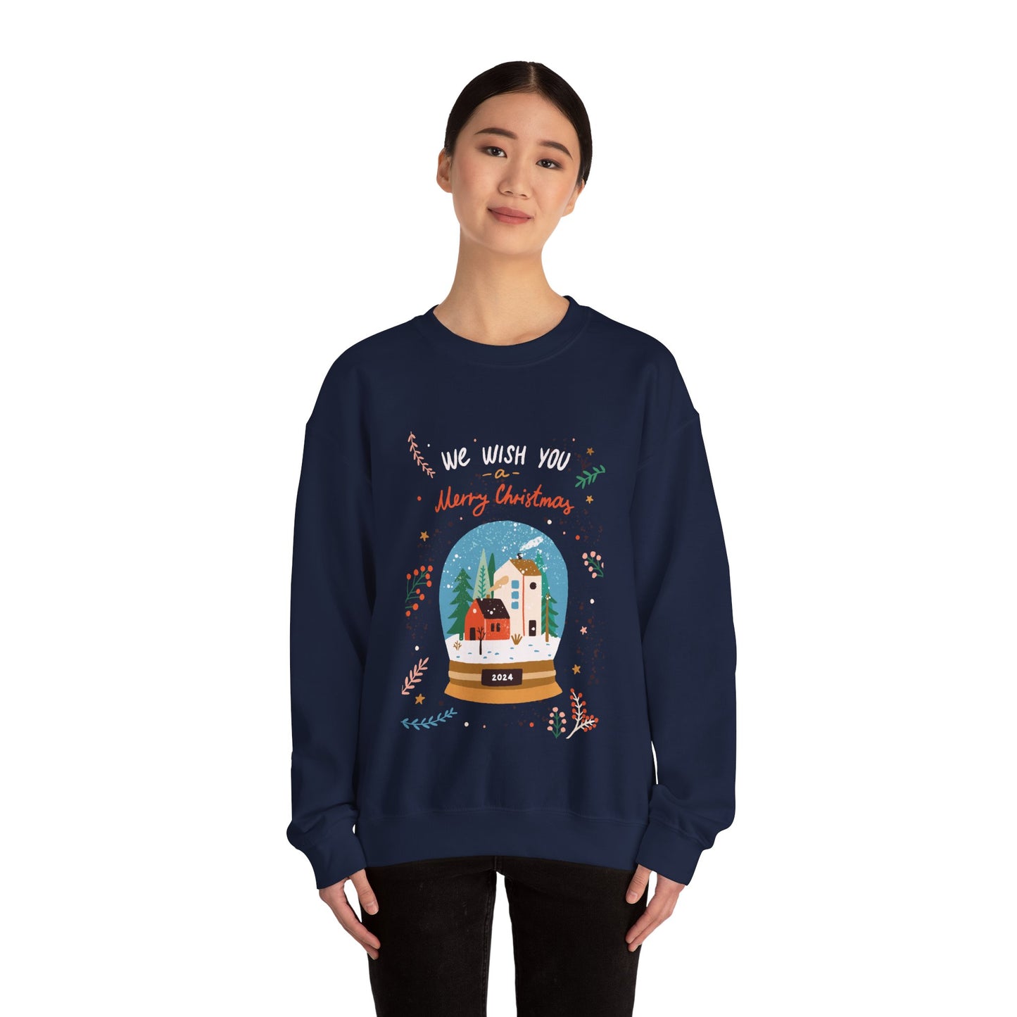 Merry Christmas Snow globe  Unisex Heavy Blend™ Crewneck Sweatshirt