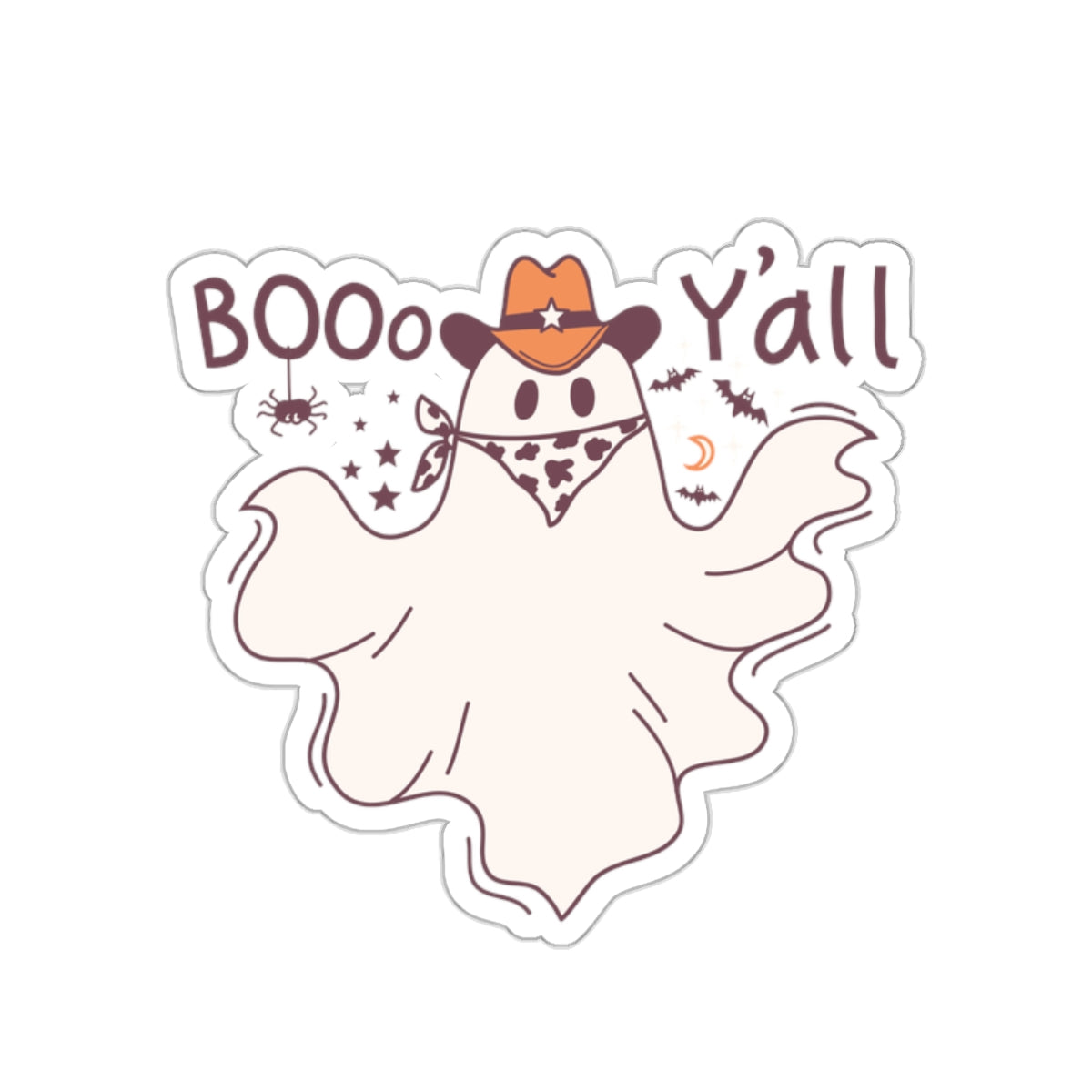 Boo Y'all Kiss-Cut Stickers