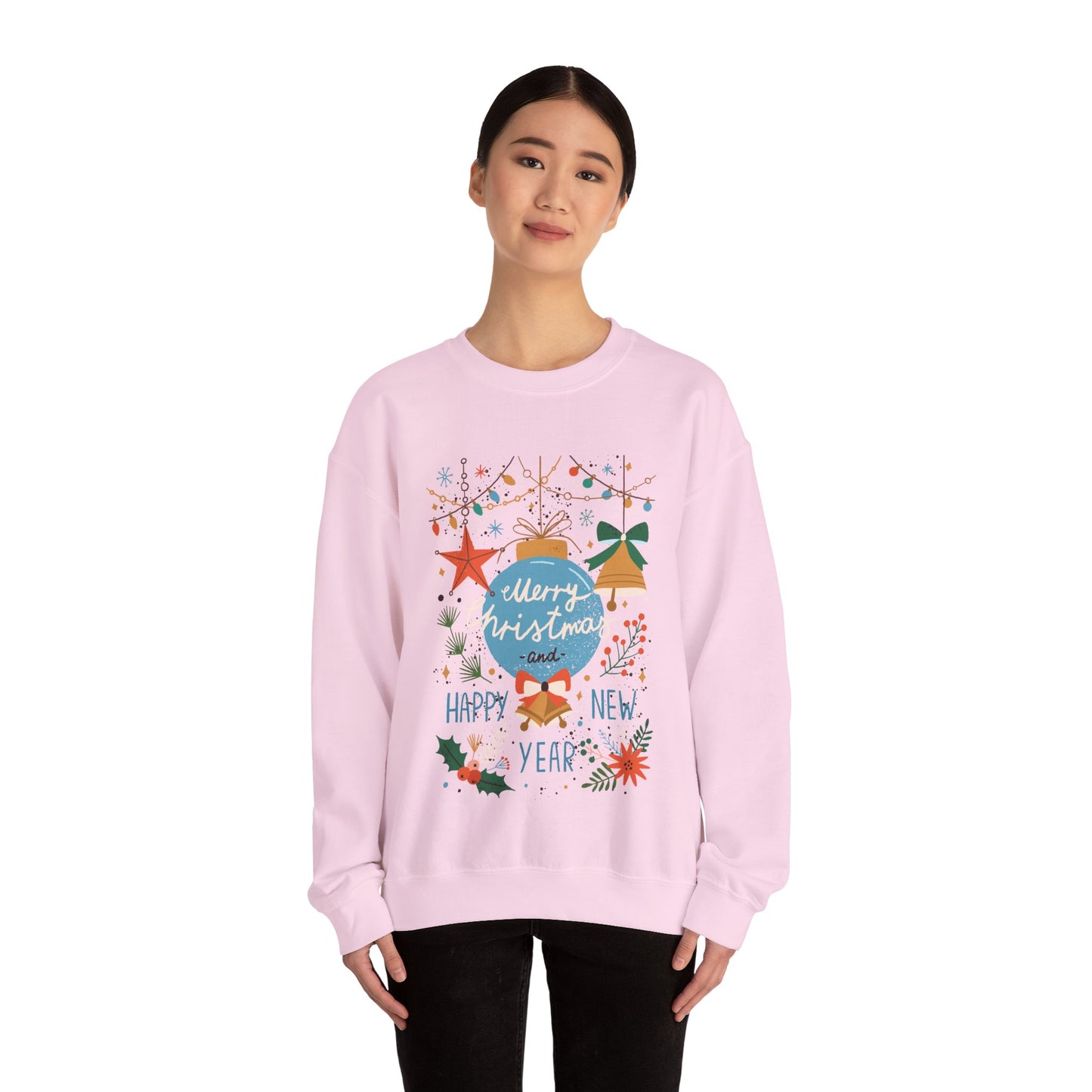 Merry Christmas & happy new year  Unisex Heavy Blend™ Crewneck Sweatshirt