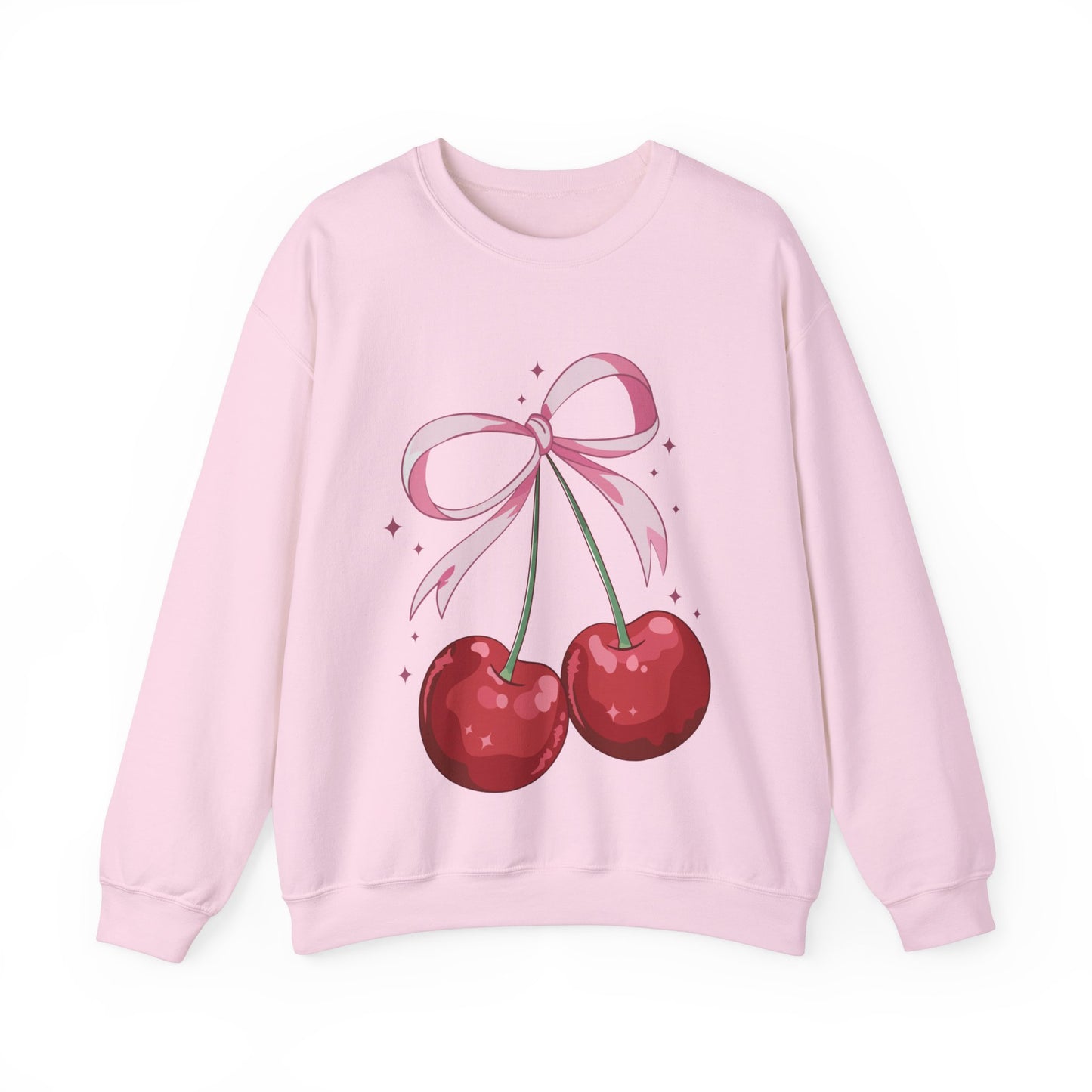 Cute Cherry Bow Unisex Heavy Blend™ Crewneck Sweatshirt