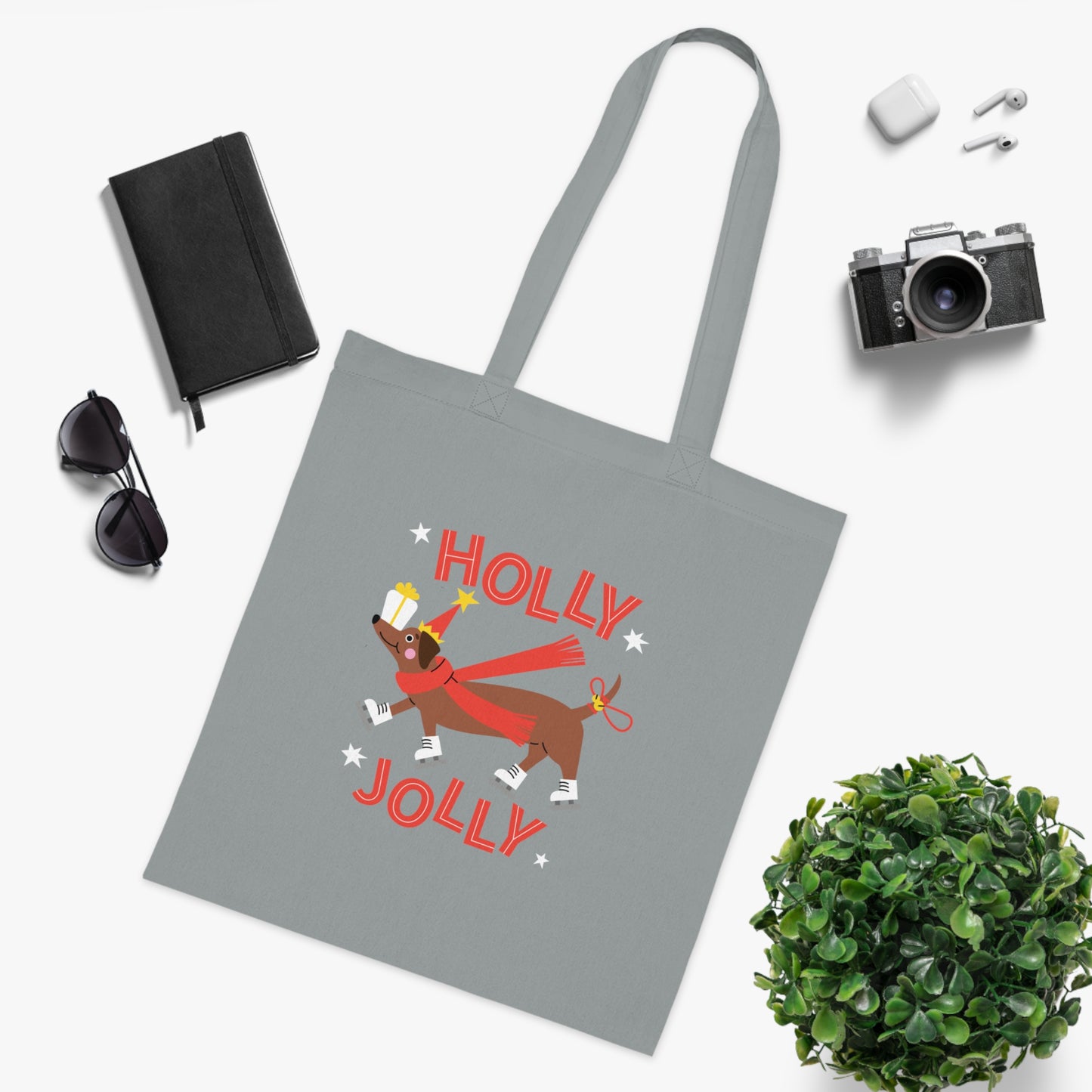 Holly Jolly Cotton Tote