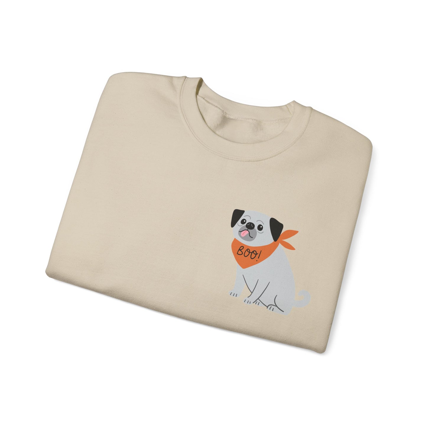 Boo Dog with bandana Unisex Heavy Blend™ Crewneck Sweatshirt