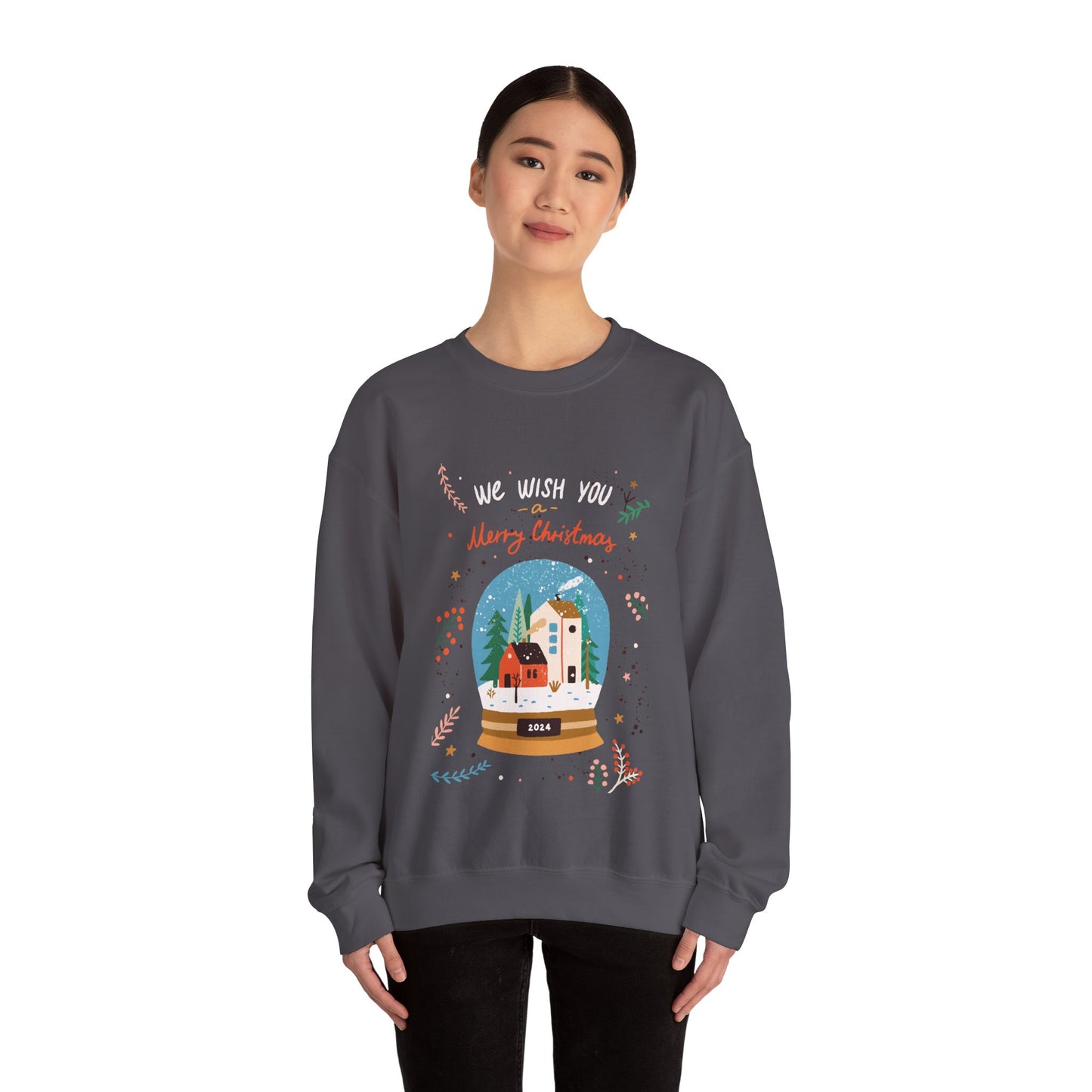 Merry Christmas Snow globe  Unisex Heavy Blend™ Crewneck Sweatshirt