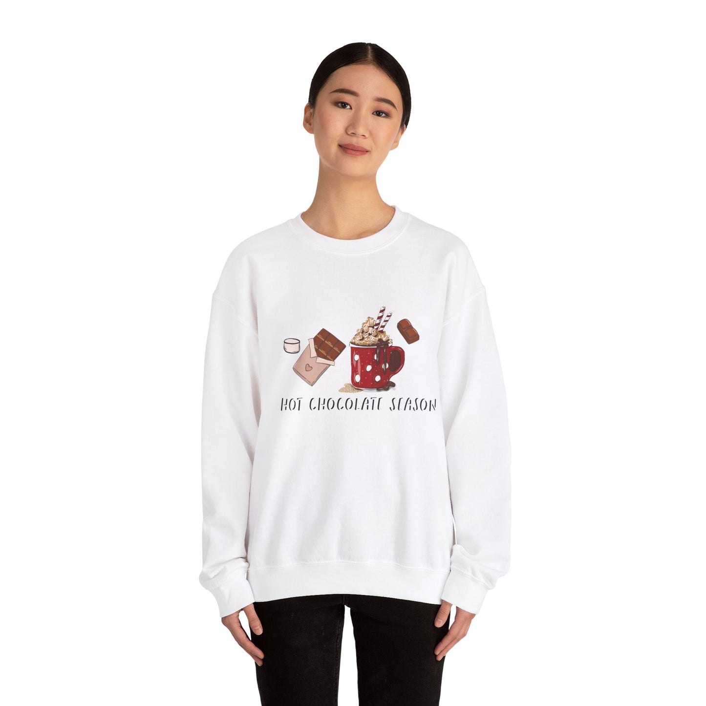 Hot Chocolate Season Unisex Heavy Blend™ Crewneck Sweatshirt