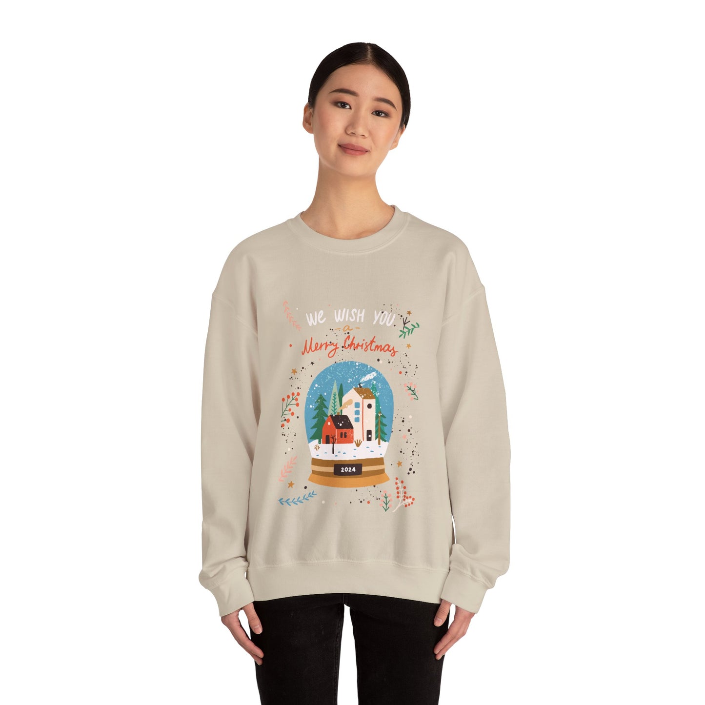 Merry Christmas Snow globe  Unisex Heavy Blend™ Crewneck Sweatshirt