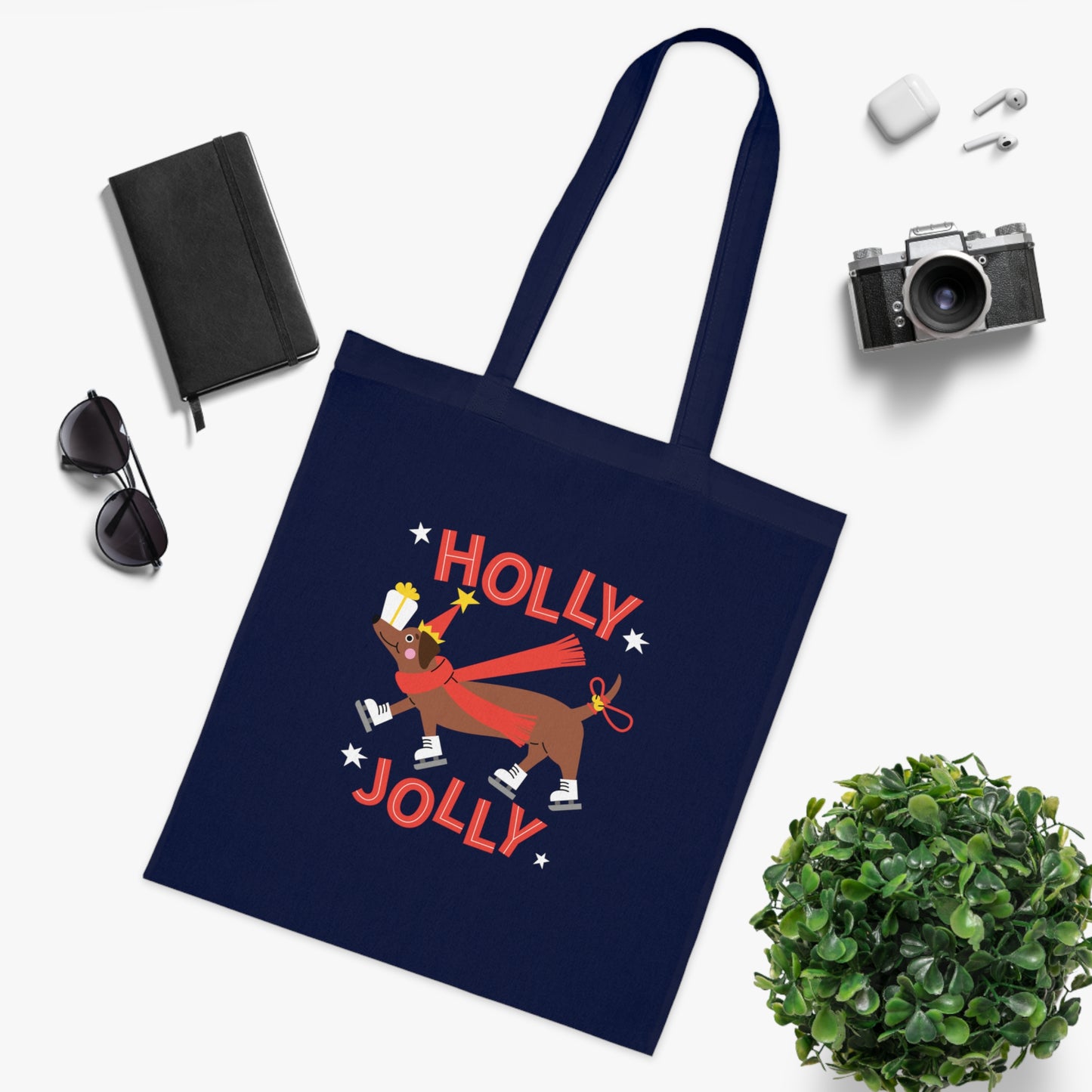 Holly Jolly Cotton Tote