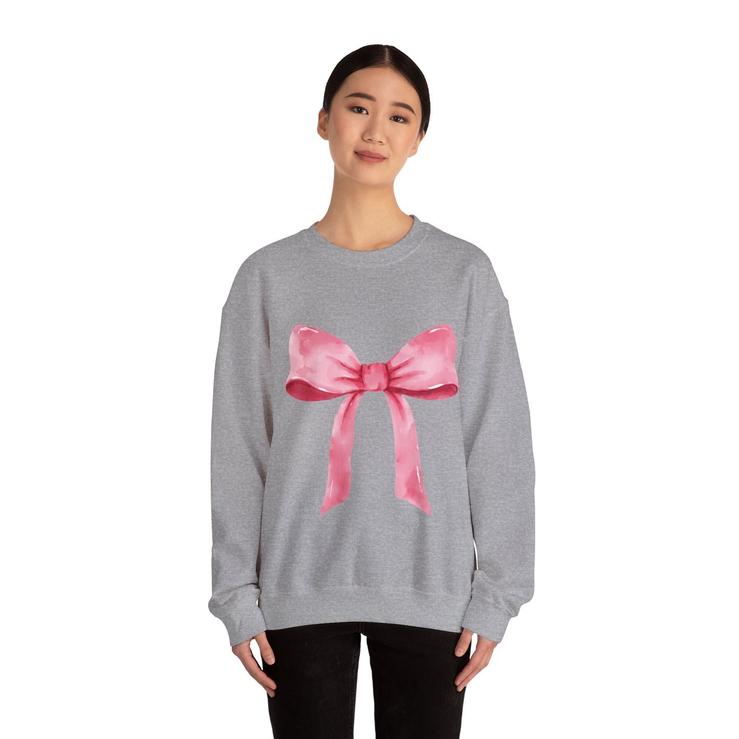 Big pink Bow Unisex Heavy Blend™ Crewneck Sweatshirt