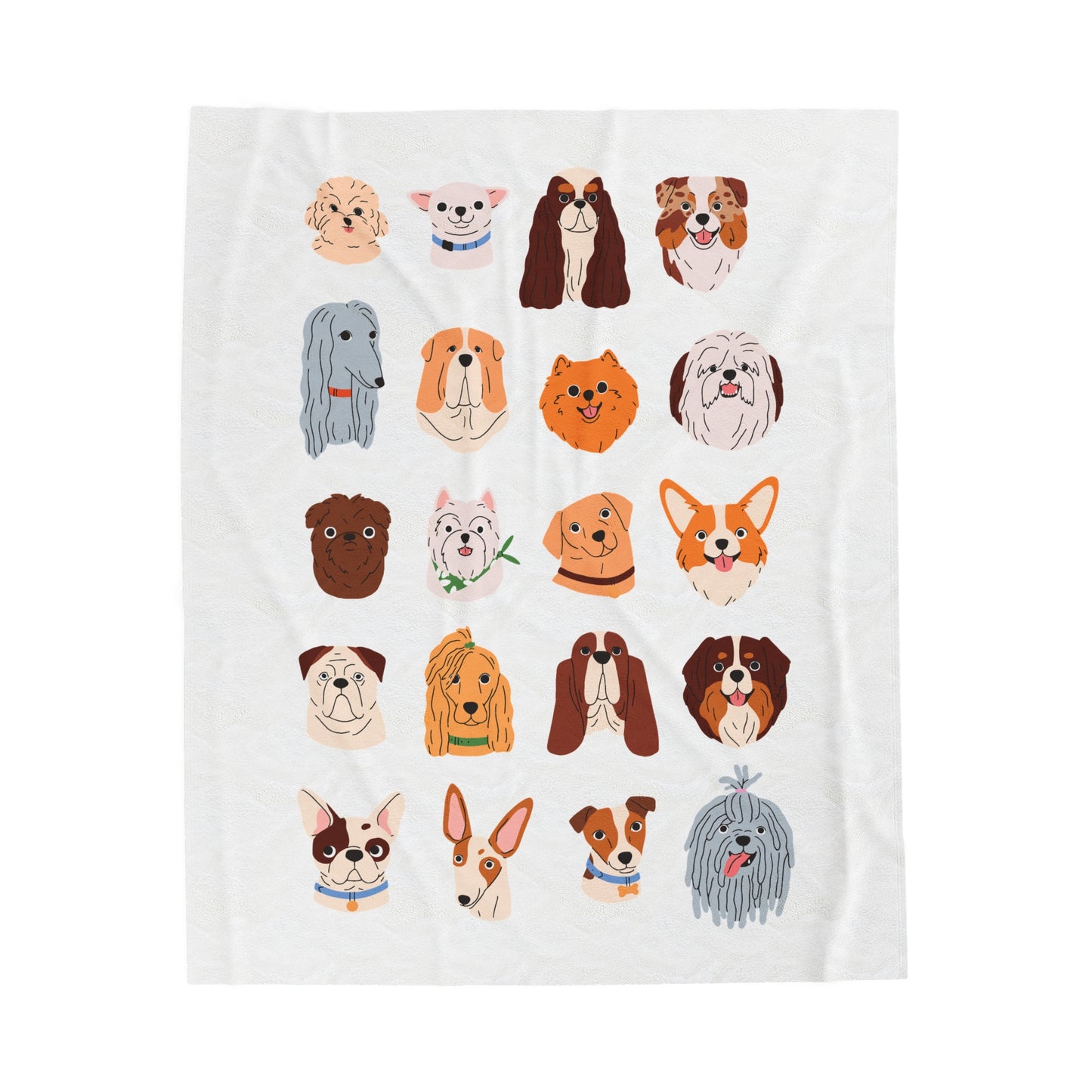 Different Dogs Velveteen Plush Blanket