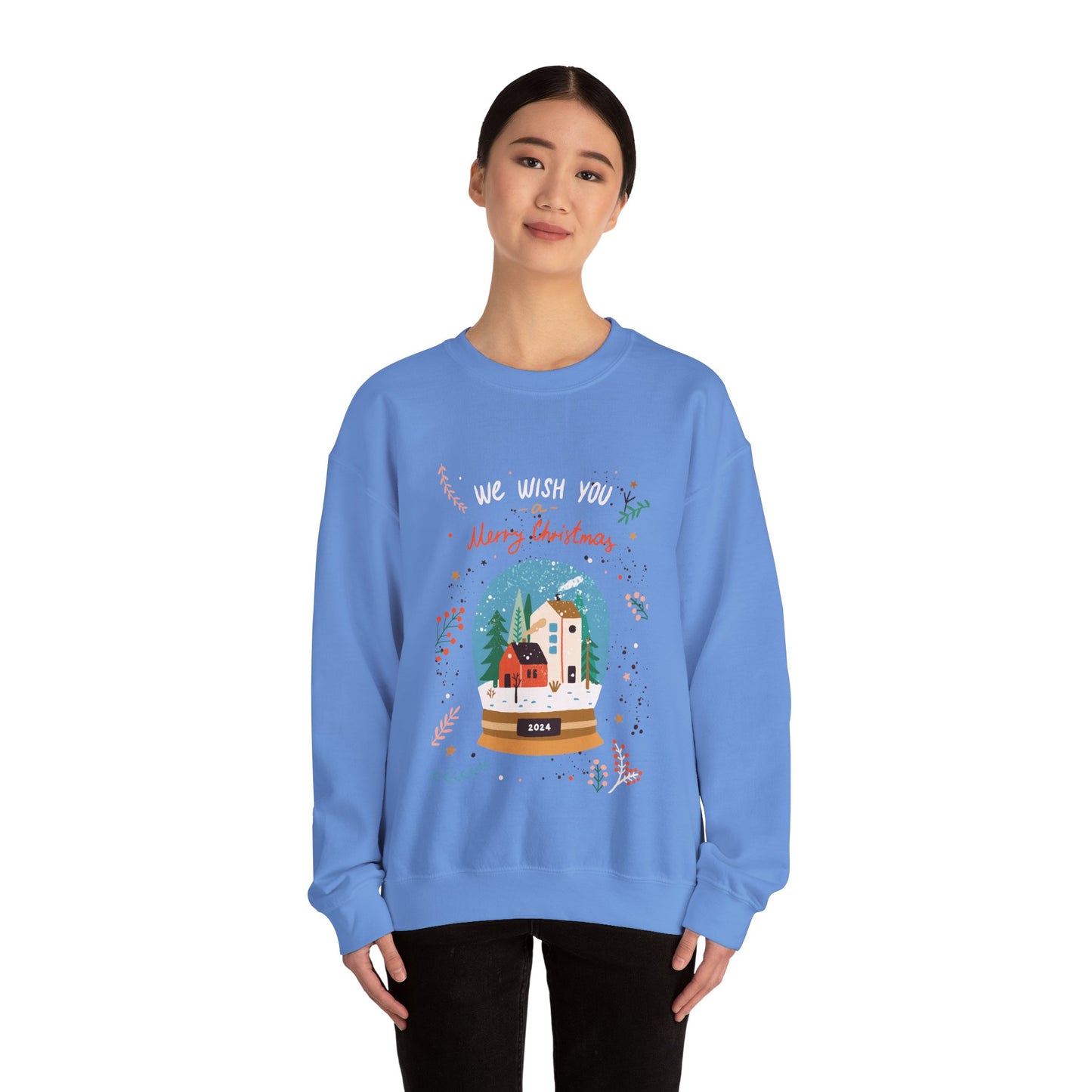 Merry Christmas Snow globe  Unisex Heavy Blend™ Crewneck Sweatshirt