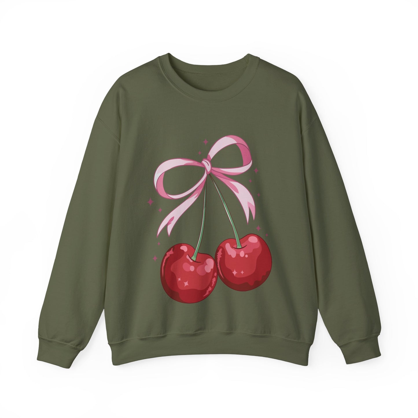 Cute Cherry Bow Unisex Heavy Blend™ Crewneck Sweatshirt