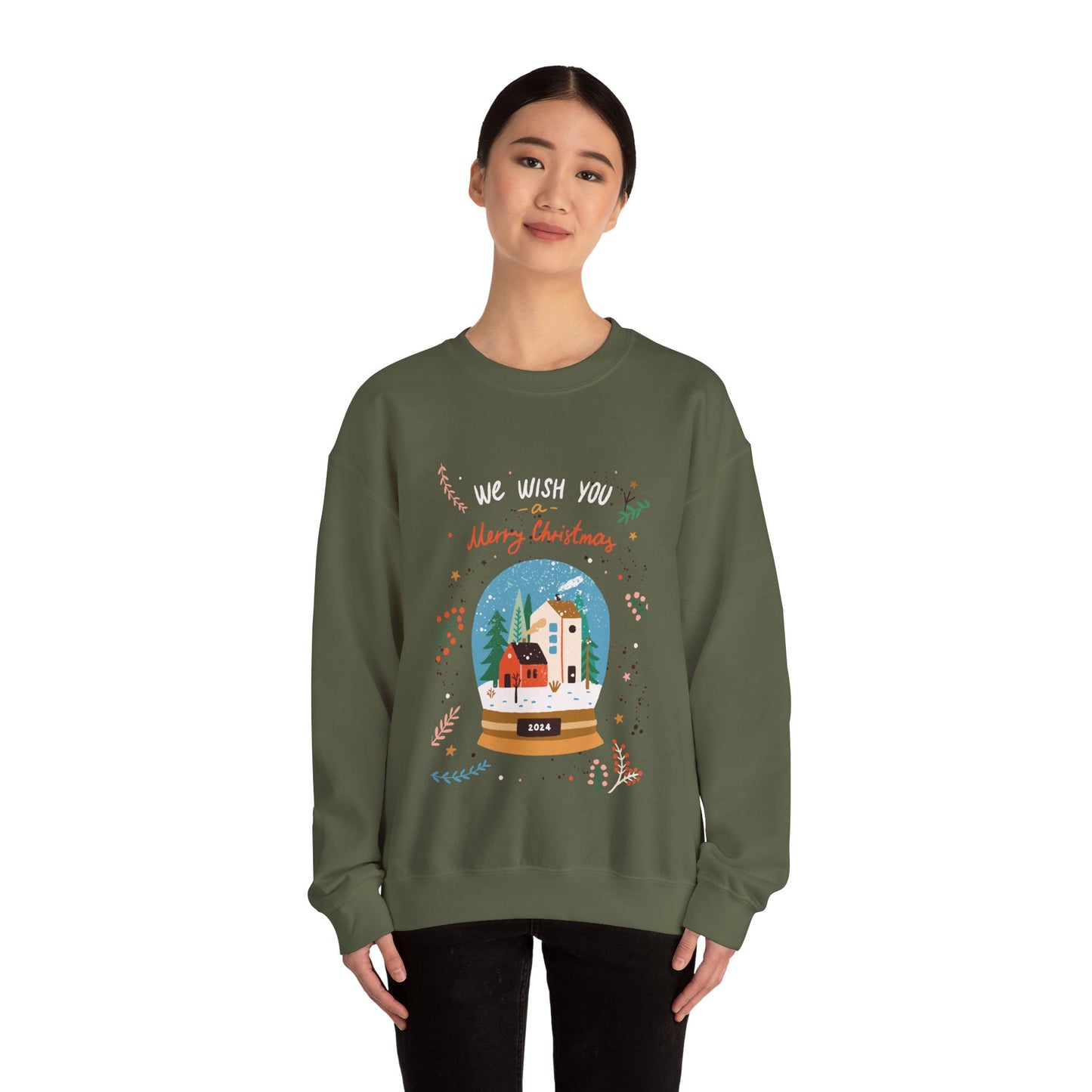 Merry Christmas Snow globe  Unisex Heavy Blend™ Crewneck Sweatshirt